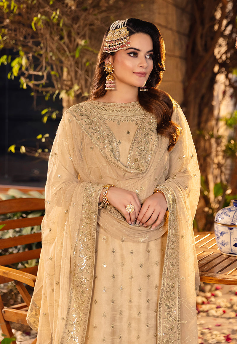 AJSMD-45 EMBROIDERED POLY LAWN STITCHED 3 PCS