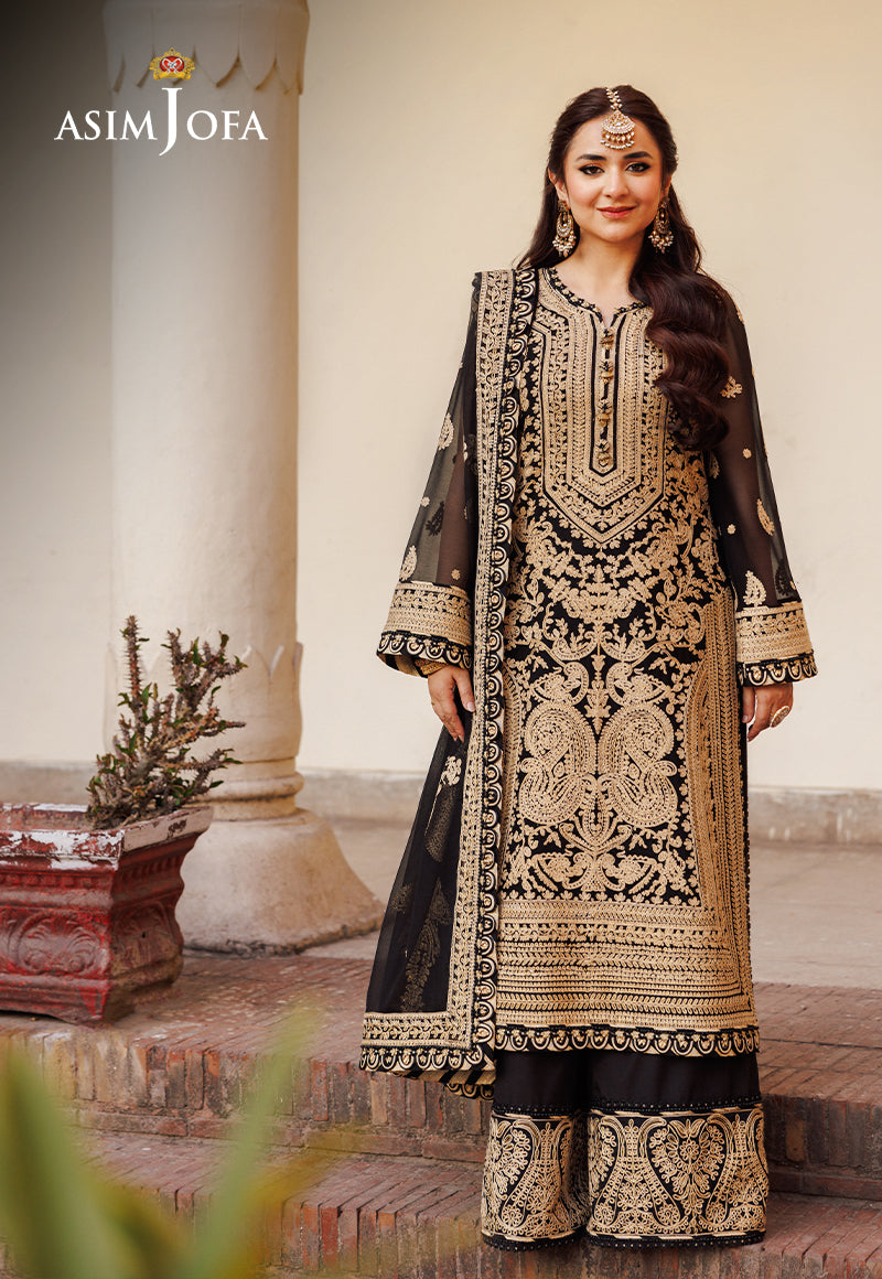 Ajce-06 Embroidered Chiffon 3 Pcs