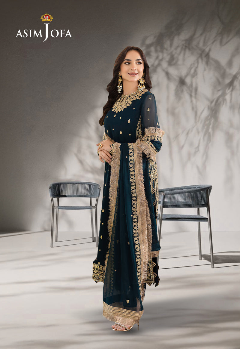 Ajso-31 Unstitched 3 Pcs Shirt Dupatta Trouser