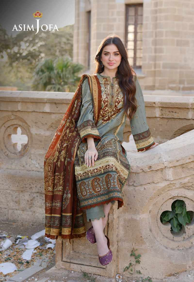 AJPLD-10 PRINTED ARABIC LAWN 3 PCS