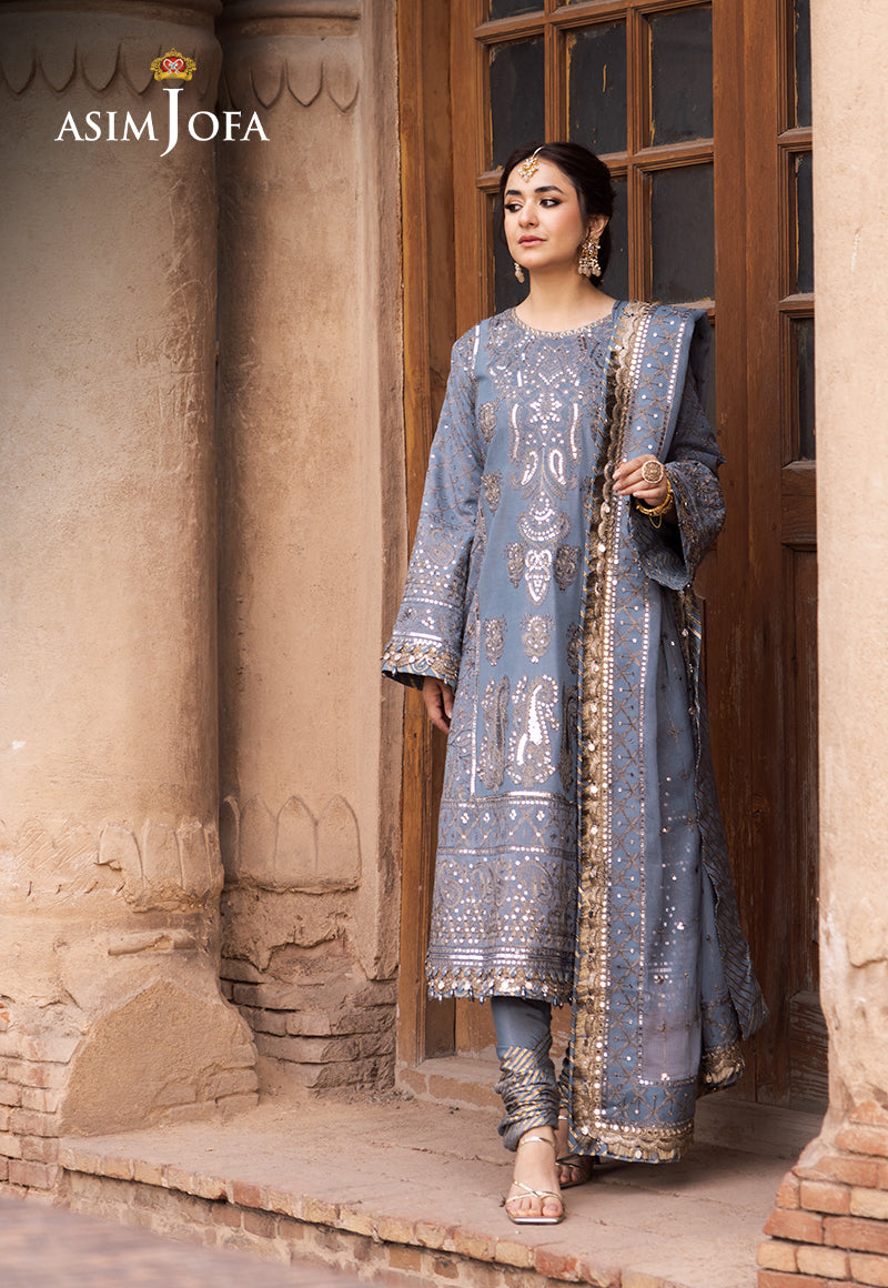 Ajce-12 Embroidered Paper Cotton 3 Pcs