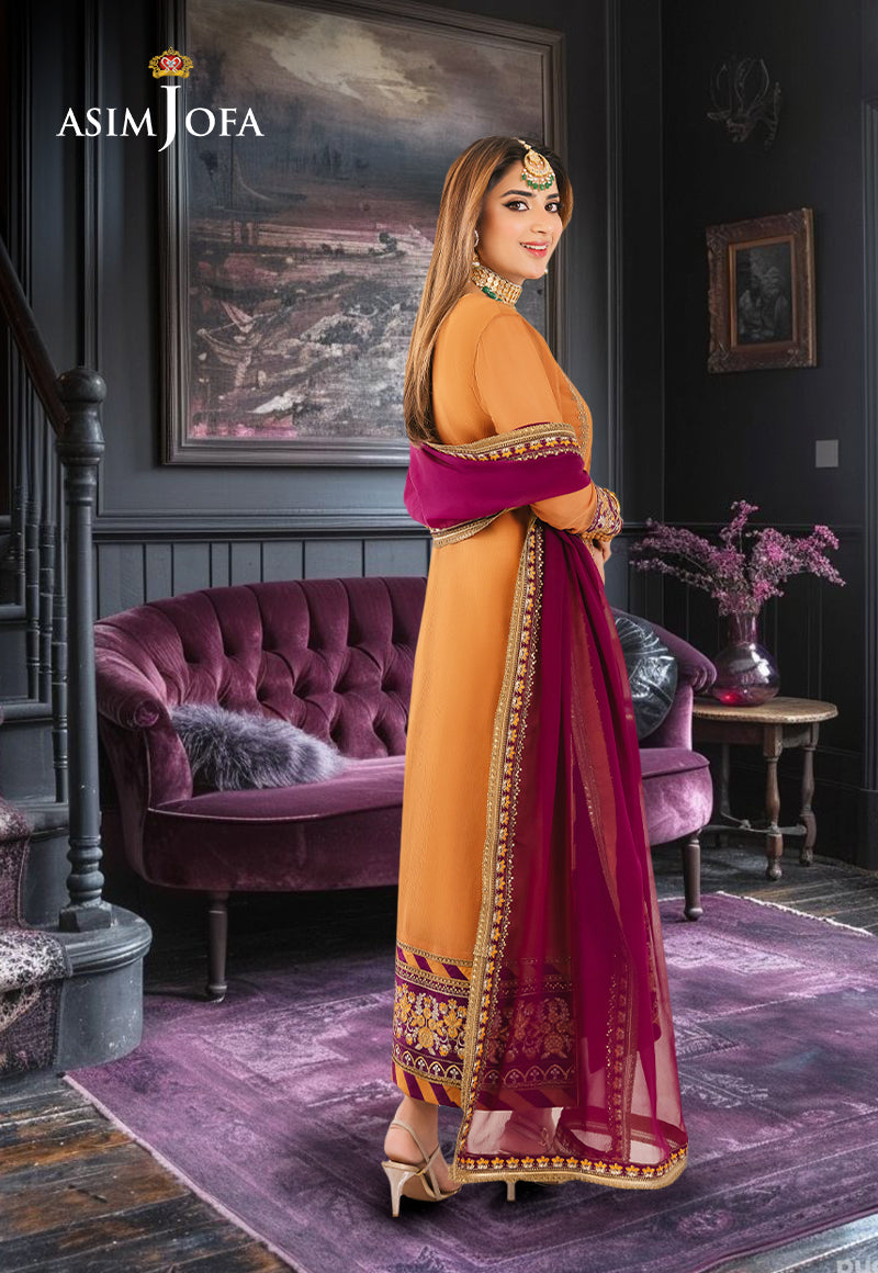 AJSM-45 EMBROIDERED POLY LAWN 3 PCS