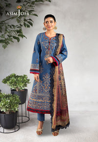 AJSO-168 EMBROIDERED JACQUARD 2 PCS Shirt Dupatta