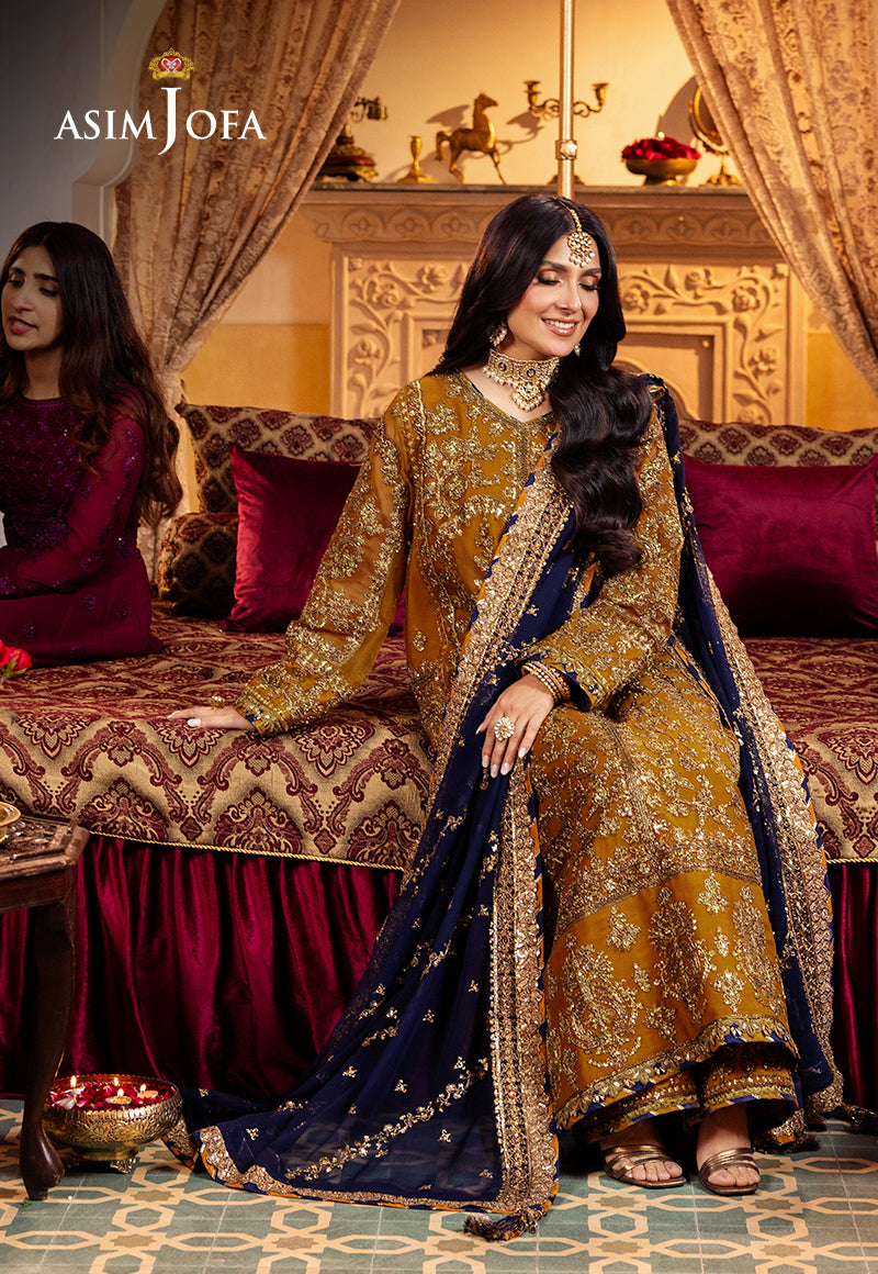 AJJJD-12 EMBROIDERED CHIFFON STITCHED 3 PCS