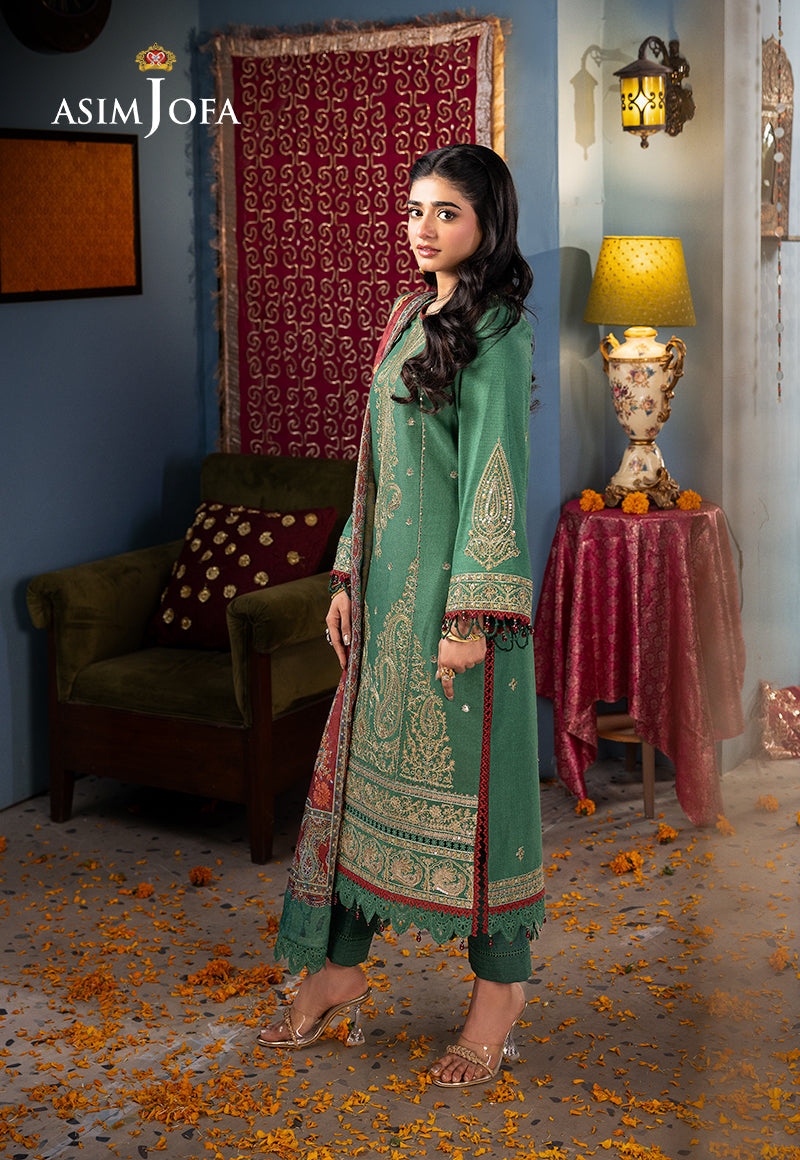 AJRAD-25 EMBROIDERED JACQUARD STITCHED 2 PCS