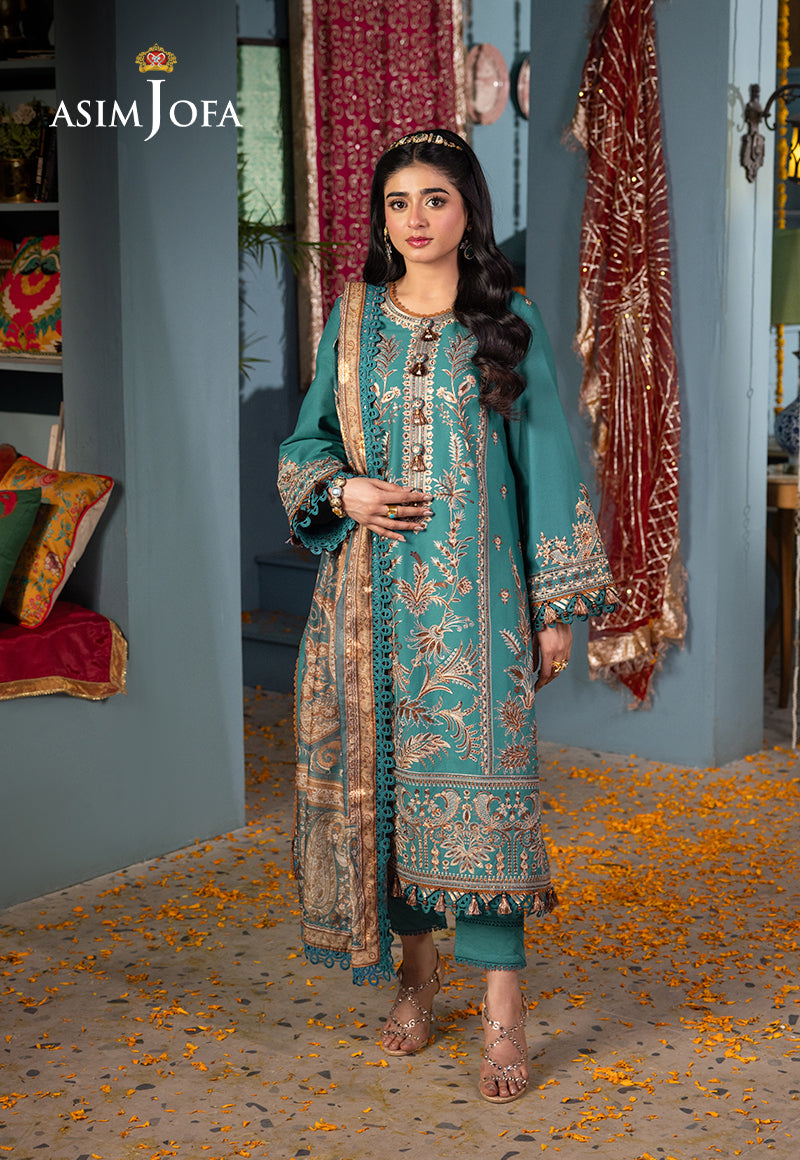 Ajso-188 Unstitched 2 Pcs Shirt Dupatta