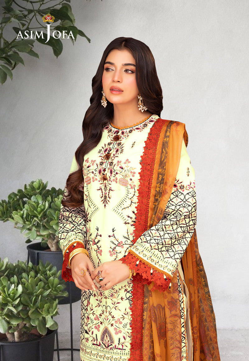 AJRA-15 EMBROIDERED LAWN  3 PCS