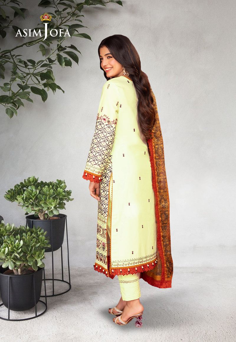 AJRA-15 EMBROIDERED LAWN  3 PCS