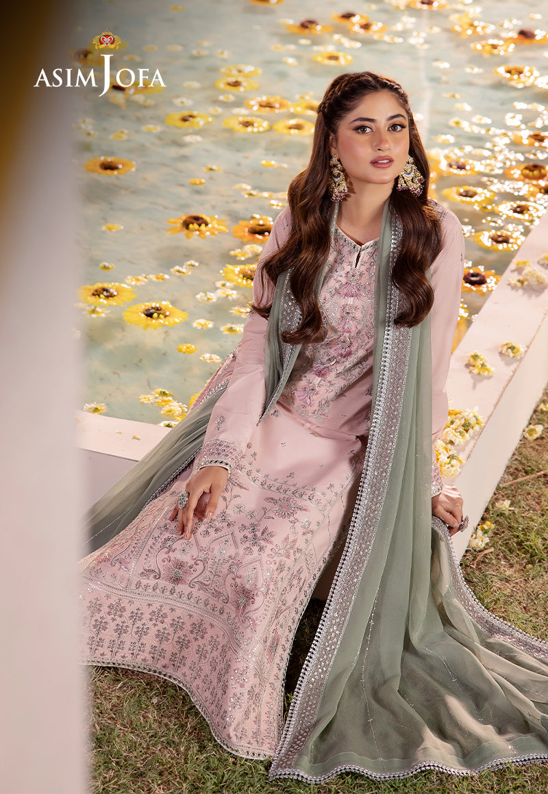 AJCFP-14 EMBROIDERED BOSKI SILK STITCHED 3 PCS
