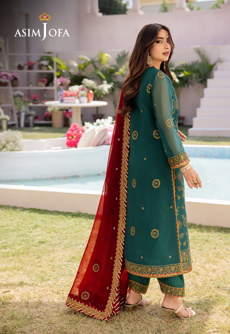 AJCFD-11 EMBROIDERED CHIFFON  3 PCS