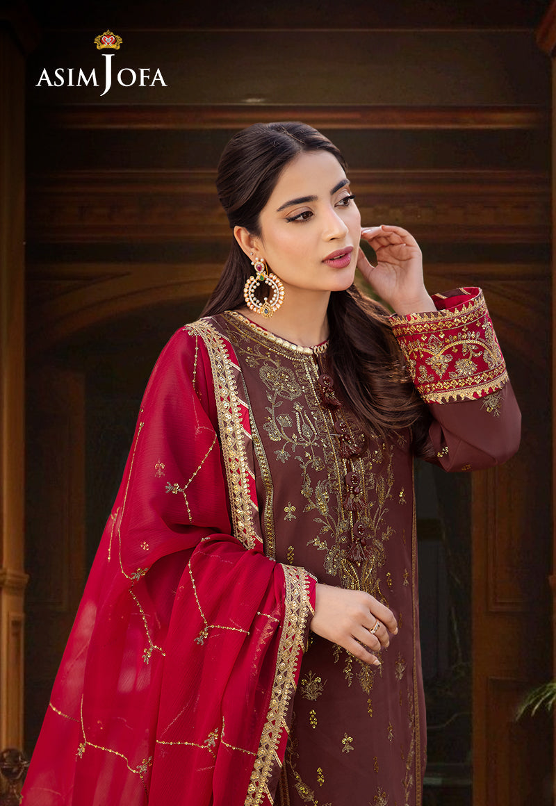 AJCFD-27-XS EMBROIDERED BOSKI SILK 3 PCS