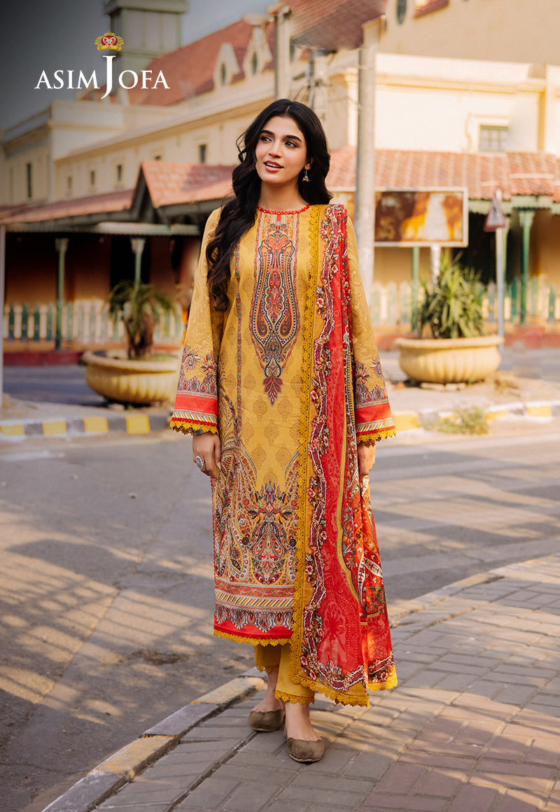 AJBBD-08 DESIGNERS EMBROIDERED STITCHED 3 PCS
