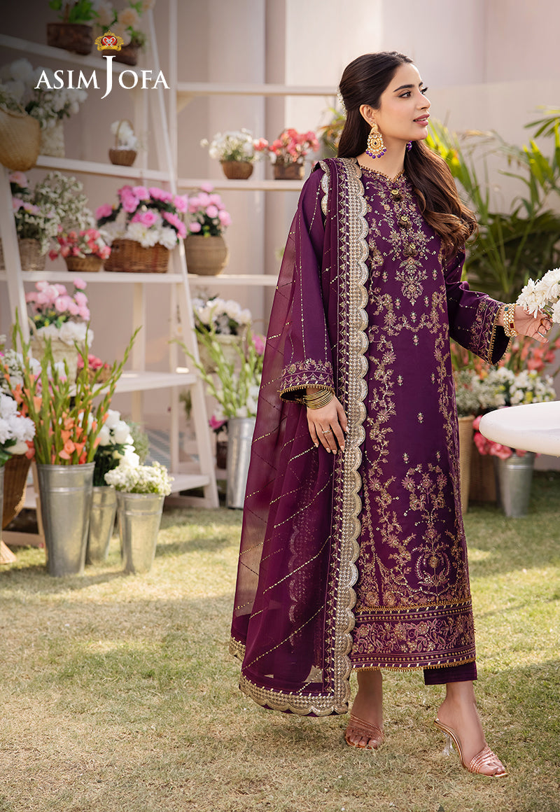 AJCFD-22-XS EMBROIDERED BOSKI SILK 3 PCS