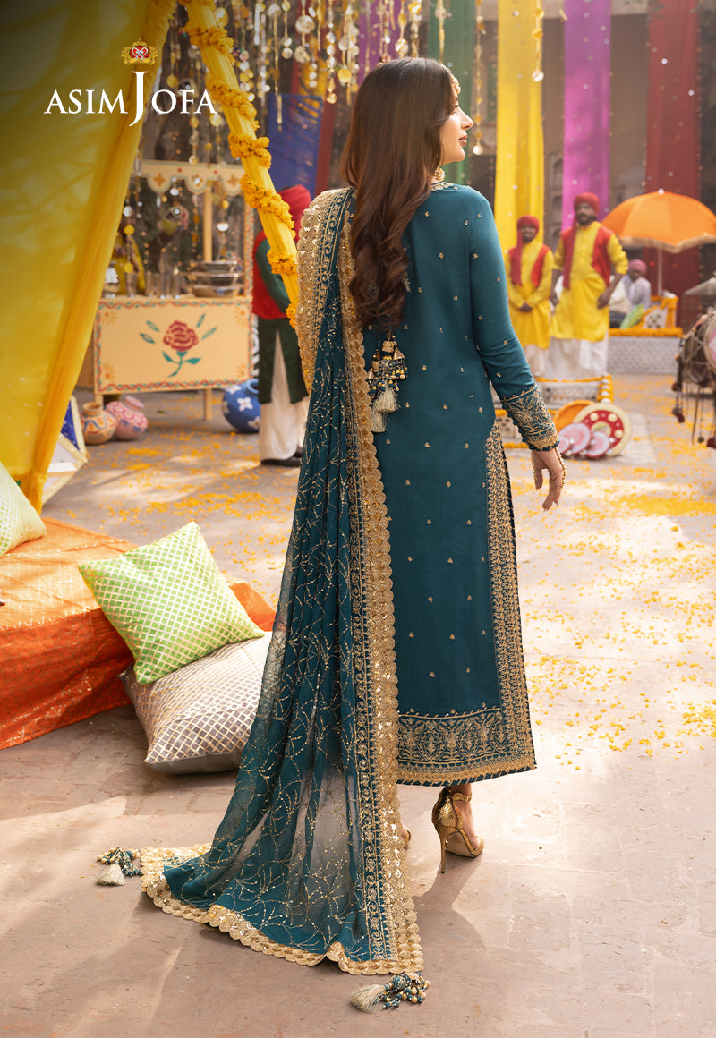 Ajcd-07 Embroidered Twisted Silk 3 Pcs