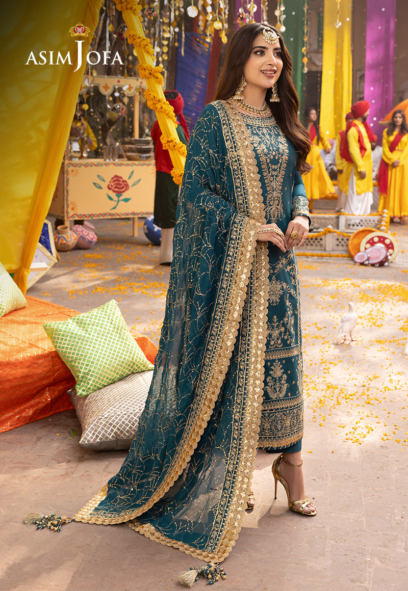Ajcd-07 Embroidered Twisted Silk 3 Pcs