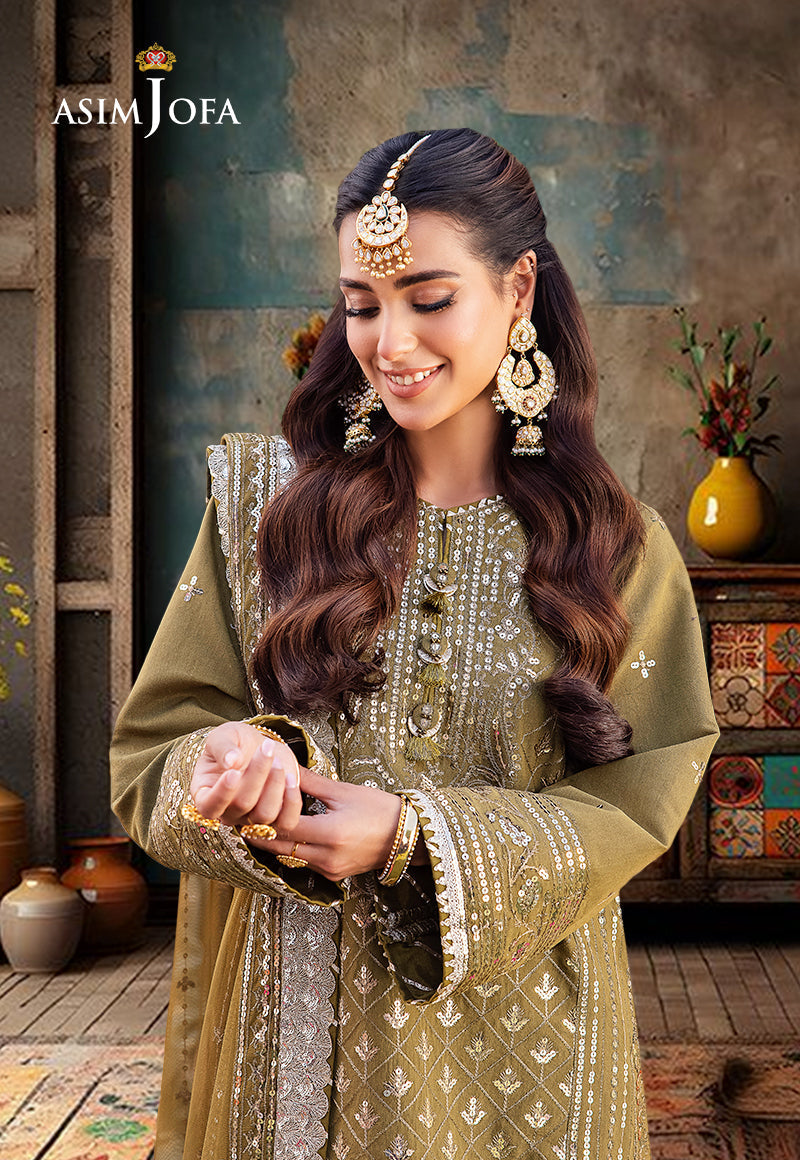 AJMJD-30-XS EMBROIDERED PAPER COTTON 3 PCS
