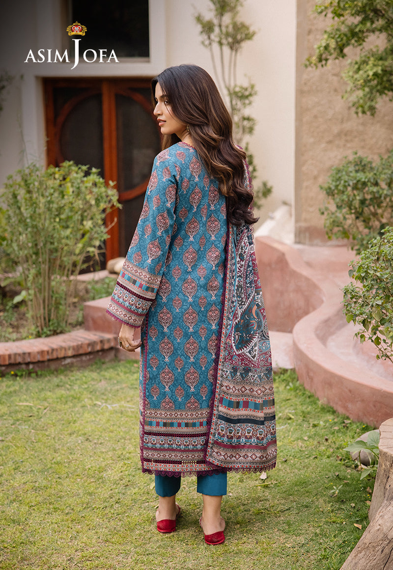 AJBUD-14 PRINTED LAWN STITCHED 3 PCS