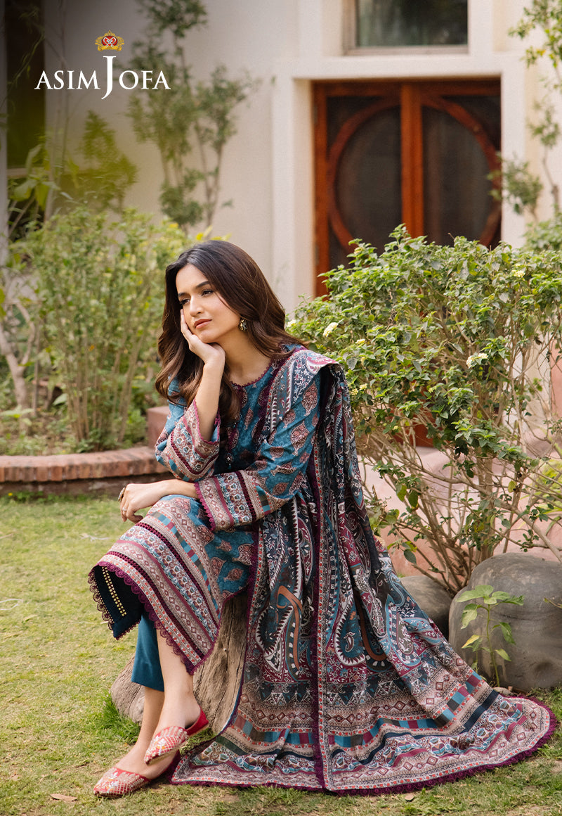 AJBUD-14 PRINTED LAWN STITCHED 3 PCS