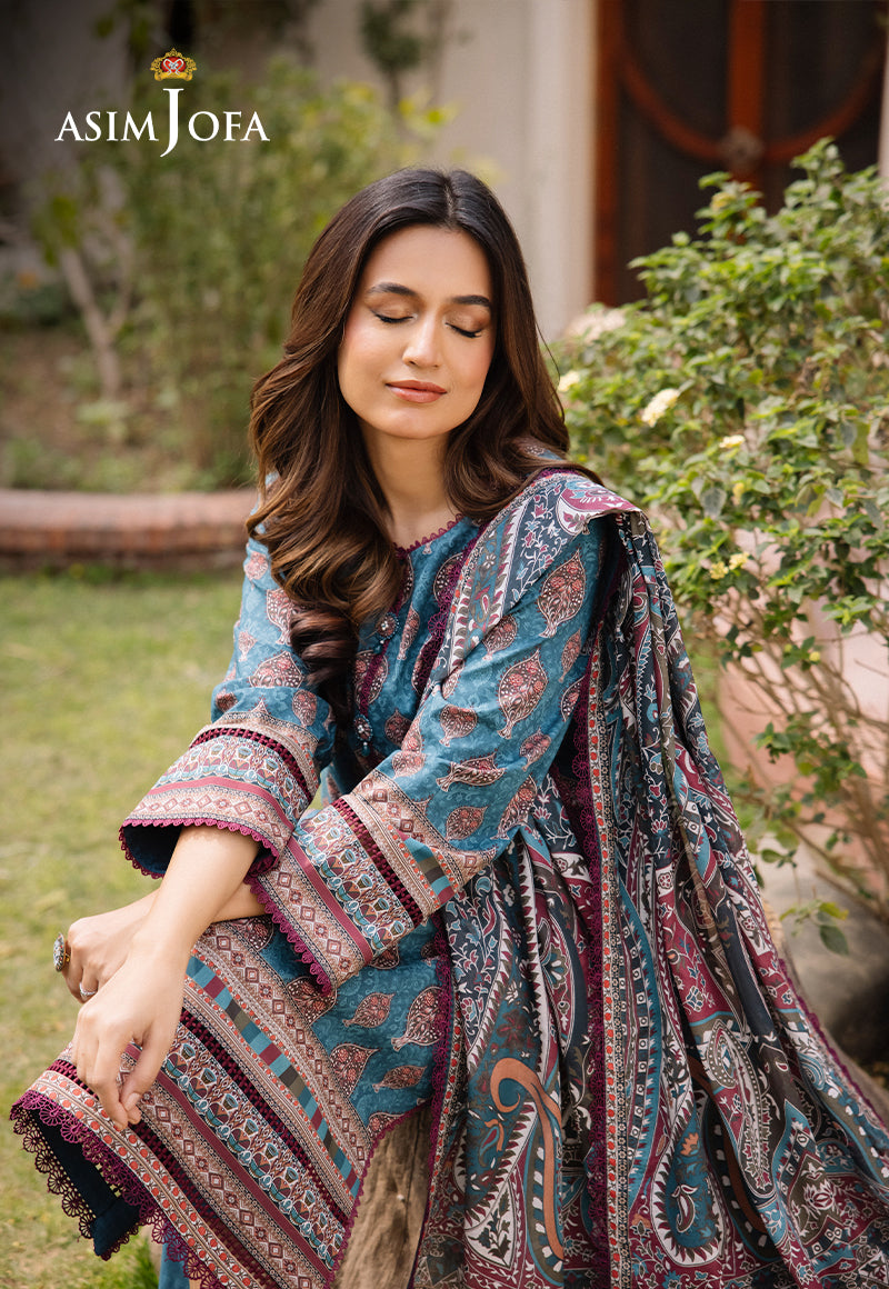 AJBUD-14 PRINTED LAWN STITCHED 3 PCS