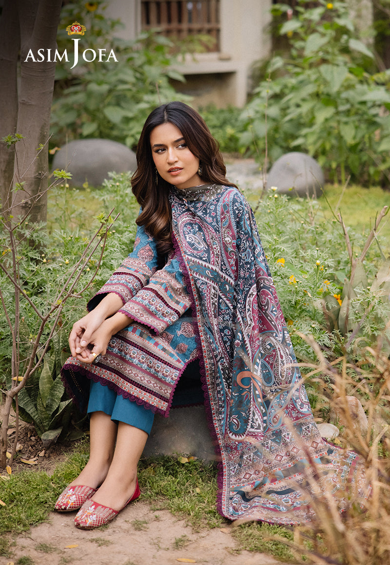 AJBUD-14 PRINTED LAWN STITCHED 3 PCS