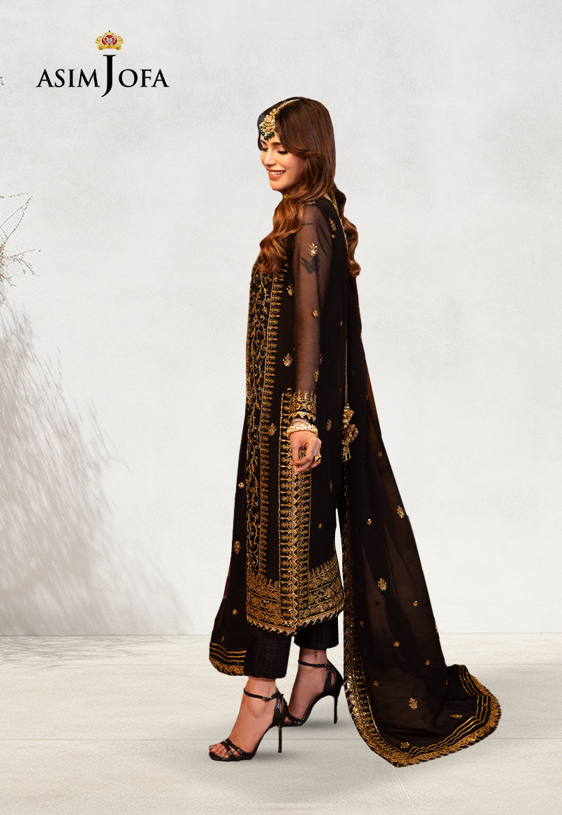 AJCDD-19 EMBROIDERED CHIFFON 3 PCS