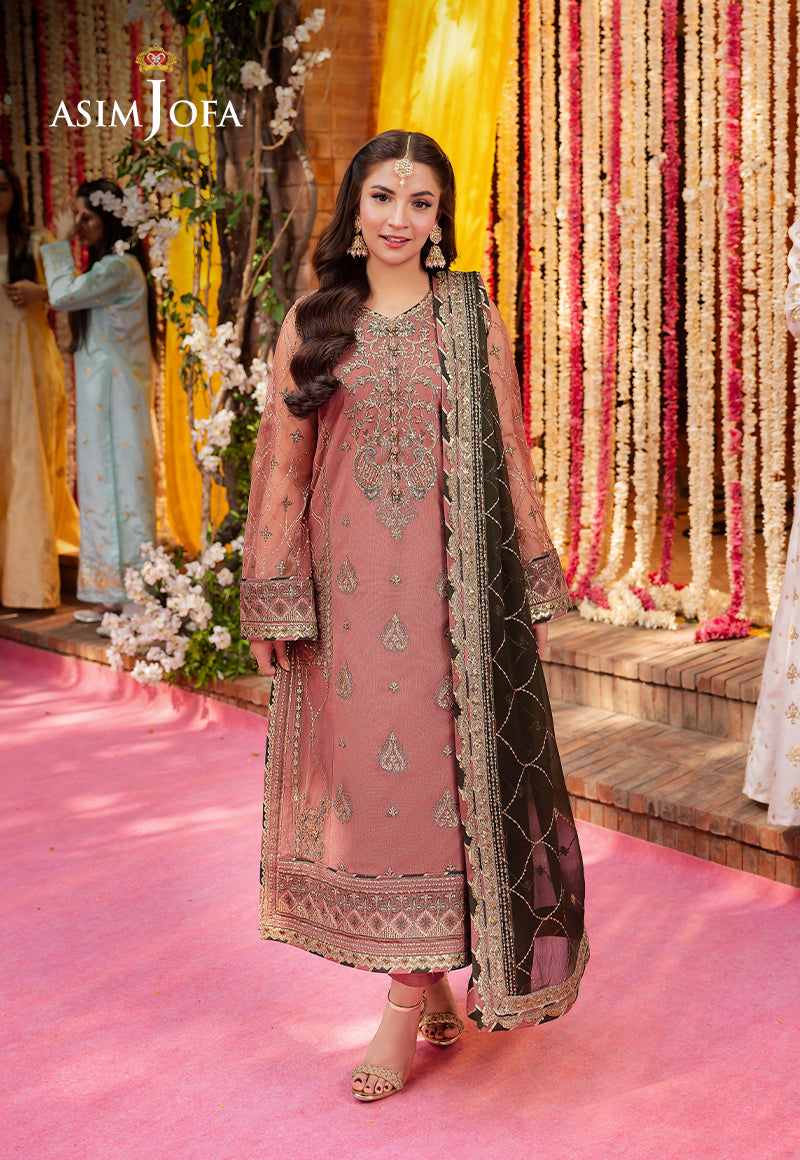 AJMJ-17 EMBROIDERED NET 3 PCS