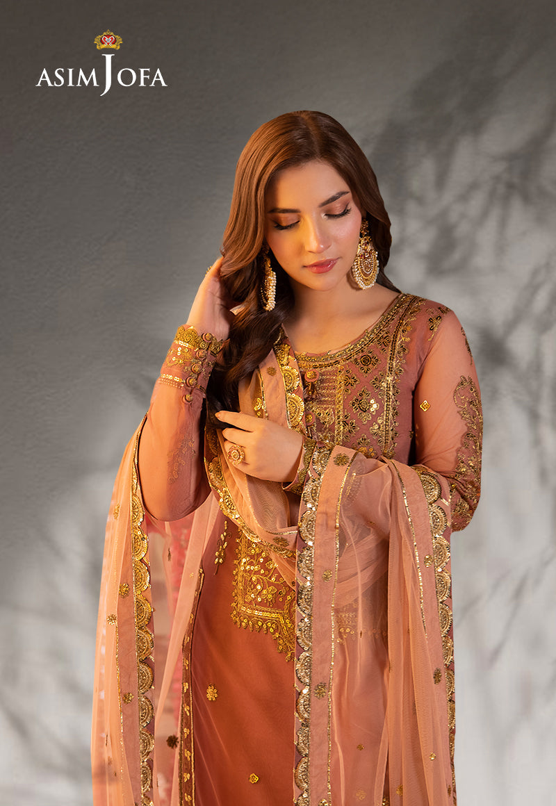 AJMJD-25 EMBROIDERED NET 3 PCS