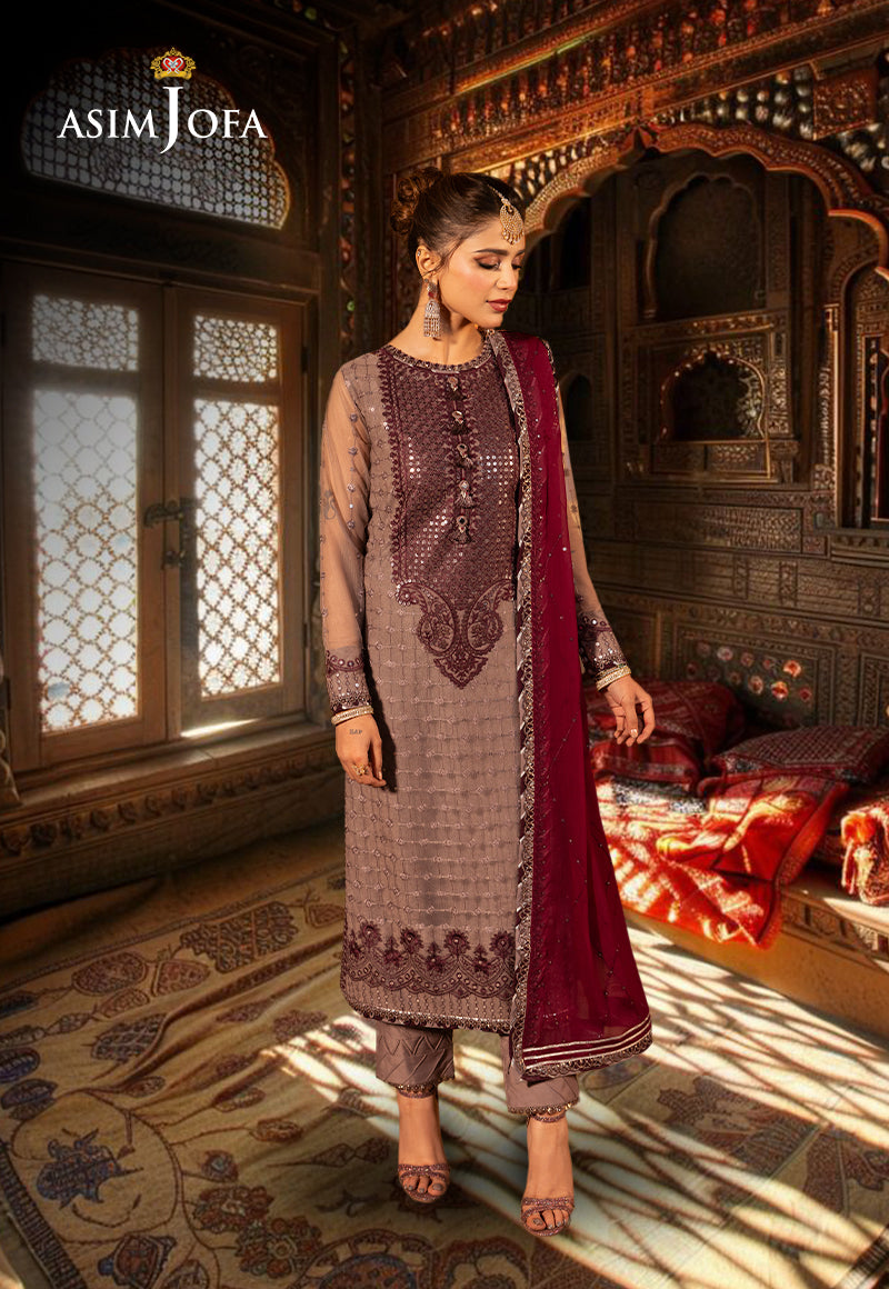 AJCDD-15 EMBROIDERED NET STITCHED 3 PCS