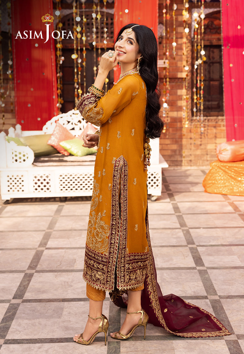Ajcd-30 Embroidered Chiffon 3 Pcs