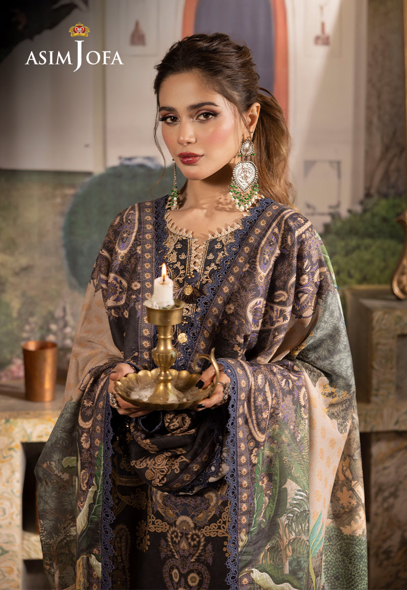 AJNRD-03 EMBROIDERED STITCHED 3 PCS