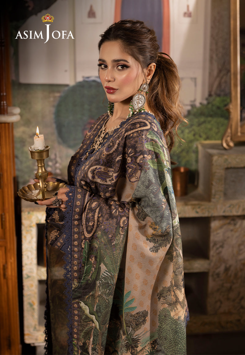 AJNRD-03 EMBROIDERED STITCHED 3 PCS