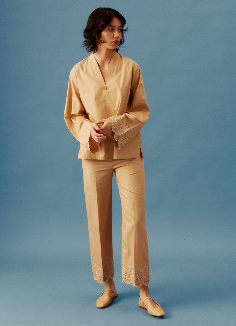 Navy Rose - Short Shirt &amp; Sharara Pants