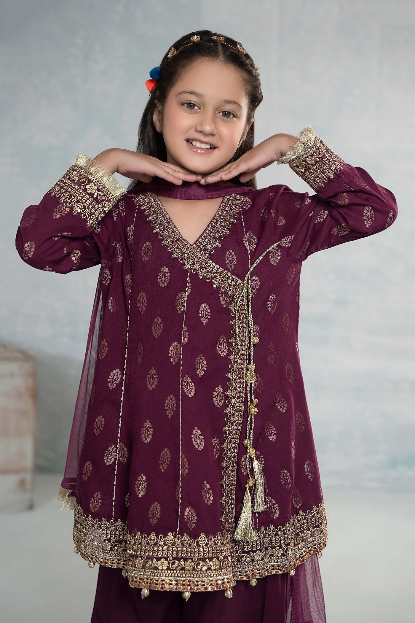 3 Piece Embroidered Jacquard Suit