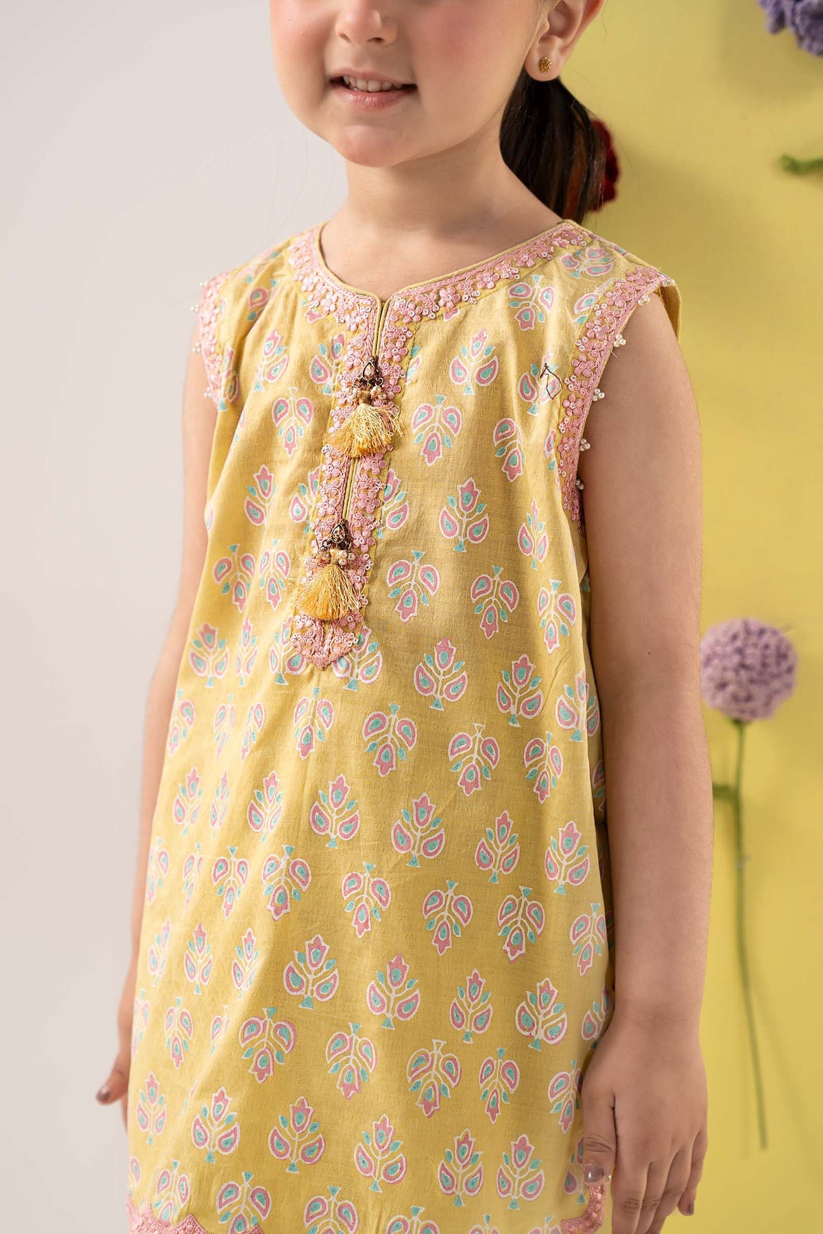 2 Piece Embroidered Dobby Lawn Suit