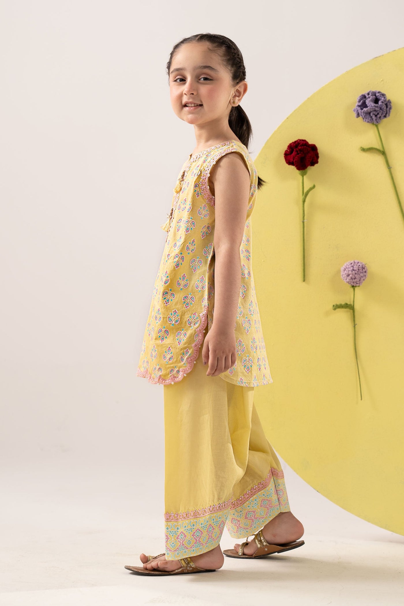 2 Piece Embroidered Dobby Lawn Suit