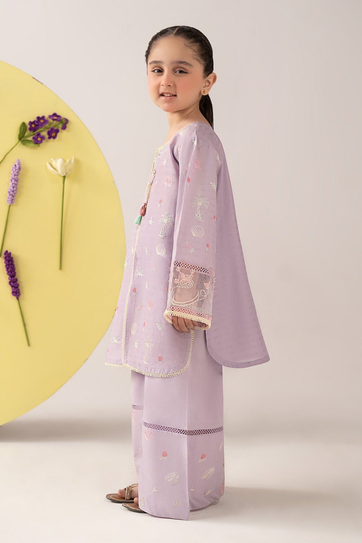 2 Piece Embroidered Dobby Lawn Suit