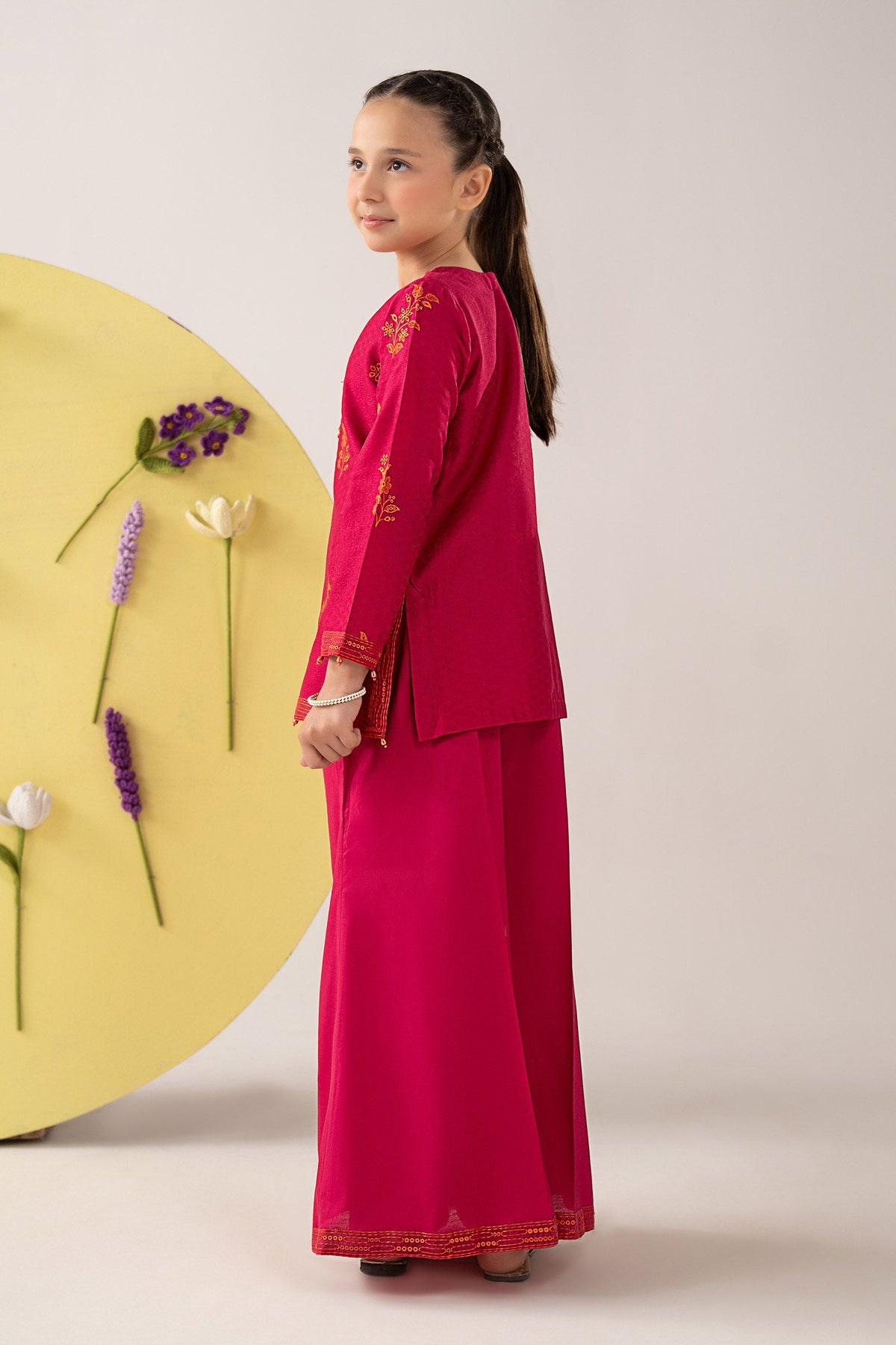 2 Piece Embroidered Dobby Lawn Suit