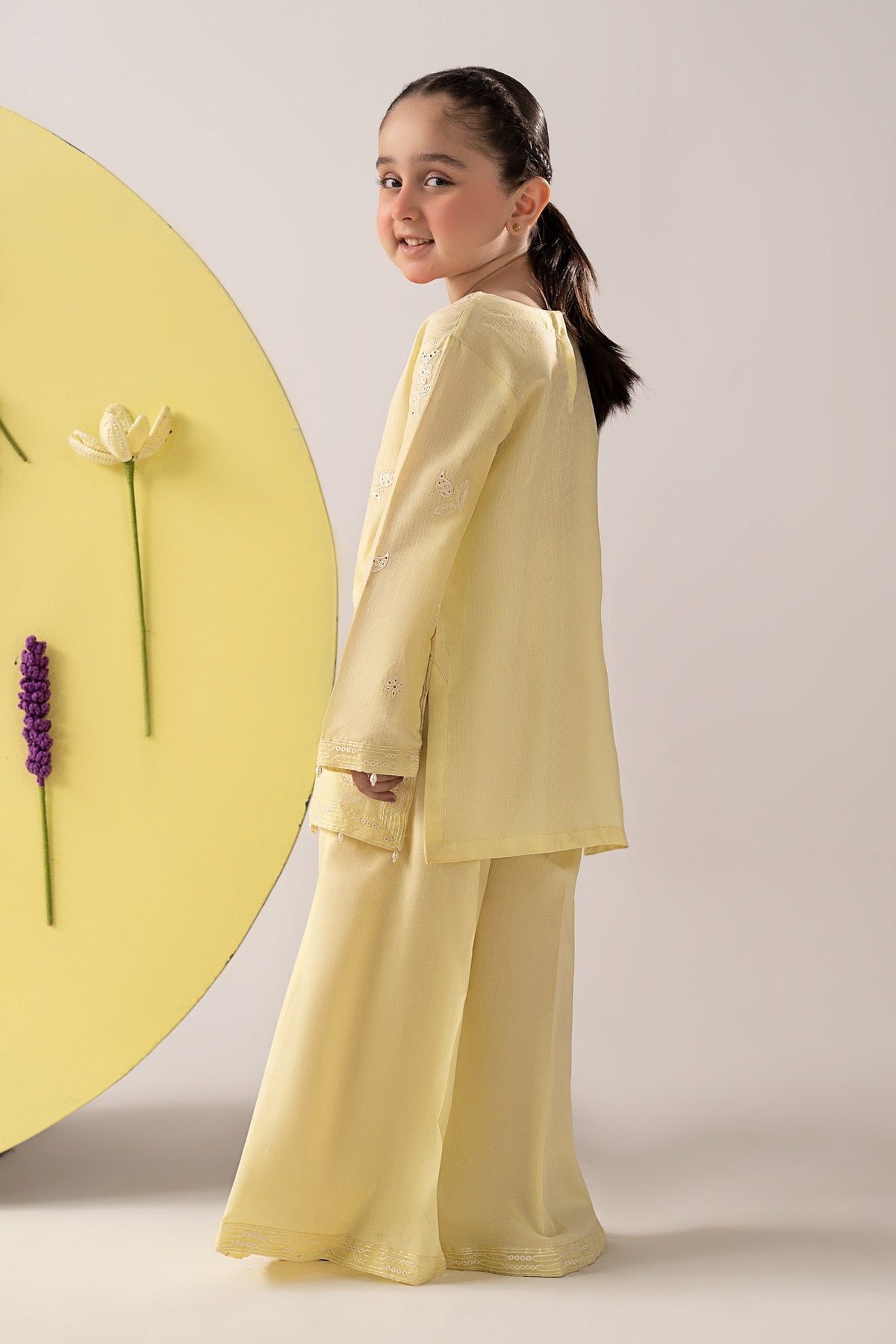 2 Piece Embroidered Dobby Lawn Suit