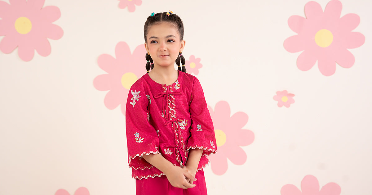 2 Piece Embroidered Dobby Jacquard Suit