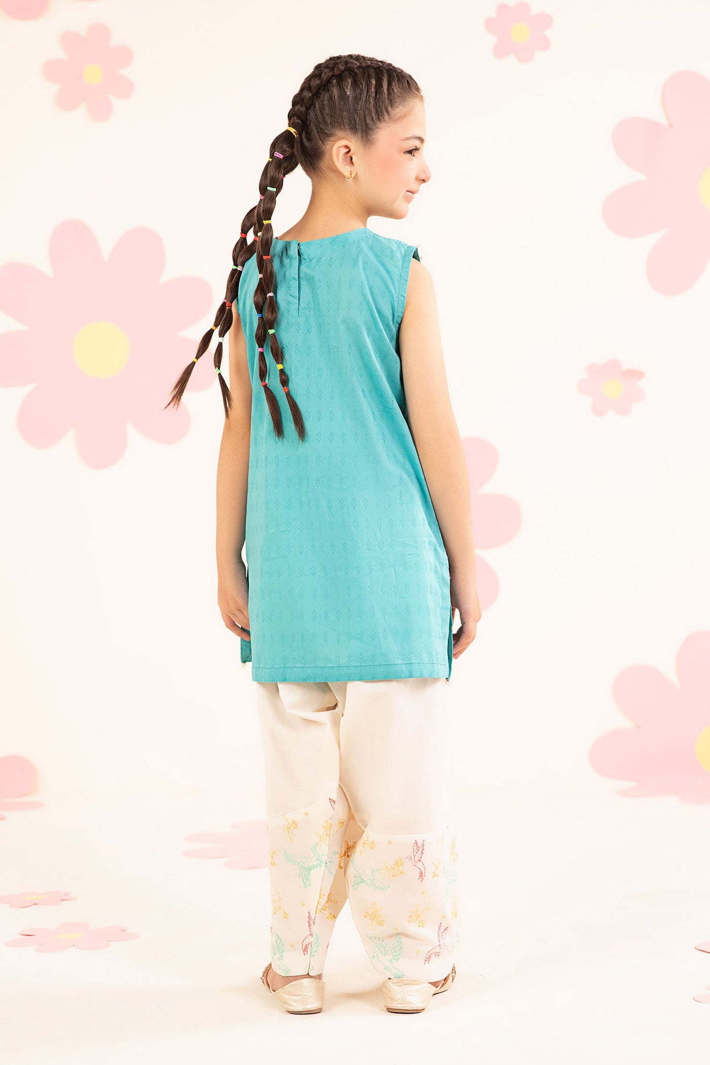 2 Piece Embroidered Dobby Lawn Suit