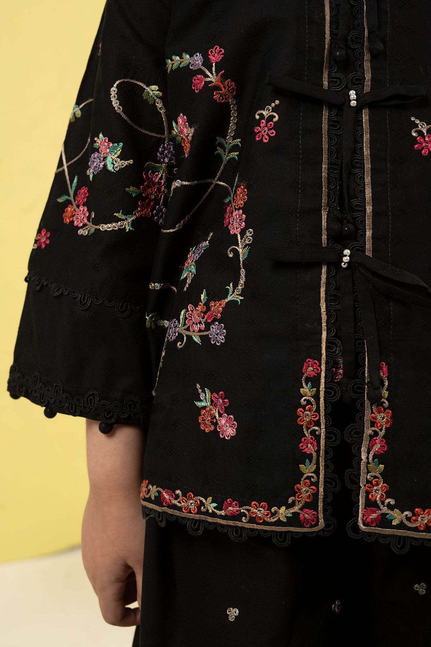 2 Piece Embroidered Dobby Lawn Suit