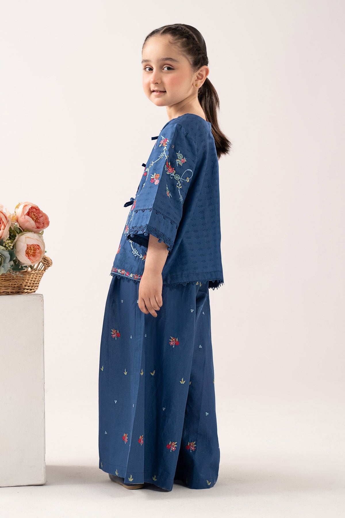 2 Piece Embroidered Dobby Lawn Suit