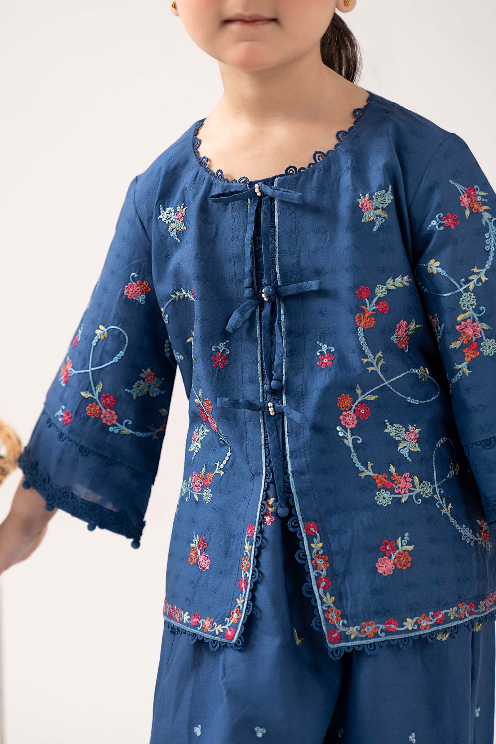 2 Piece Embroidered Dobby Lawn Suit