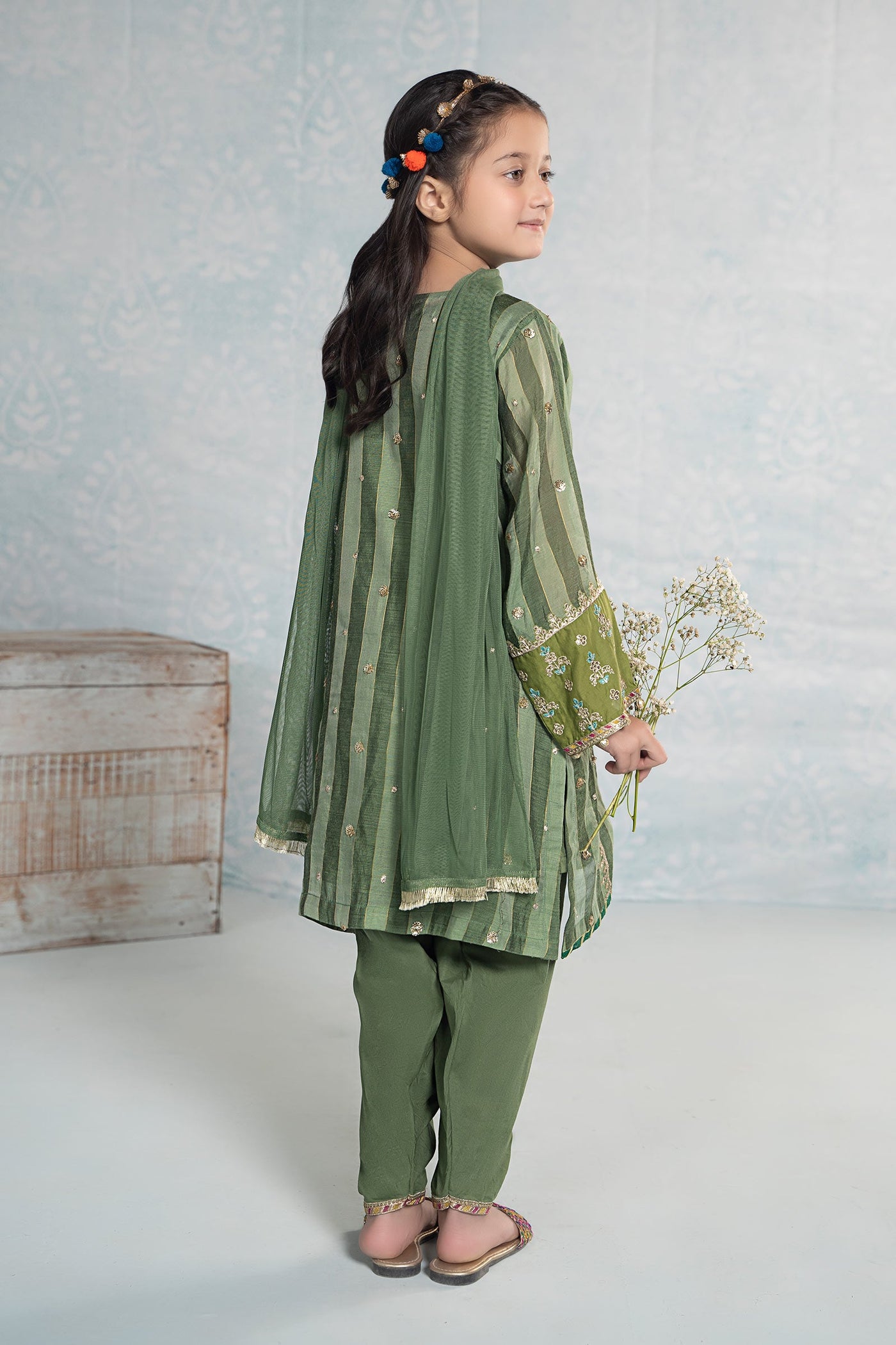 3 Piece Embroidered Yarn Dyed Suit