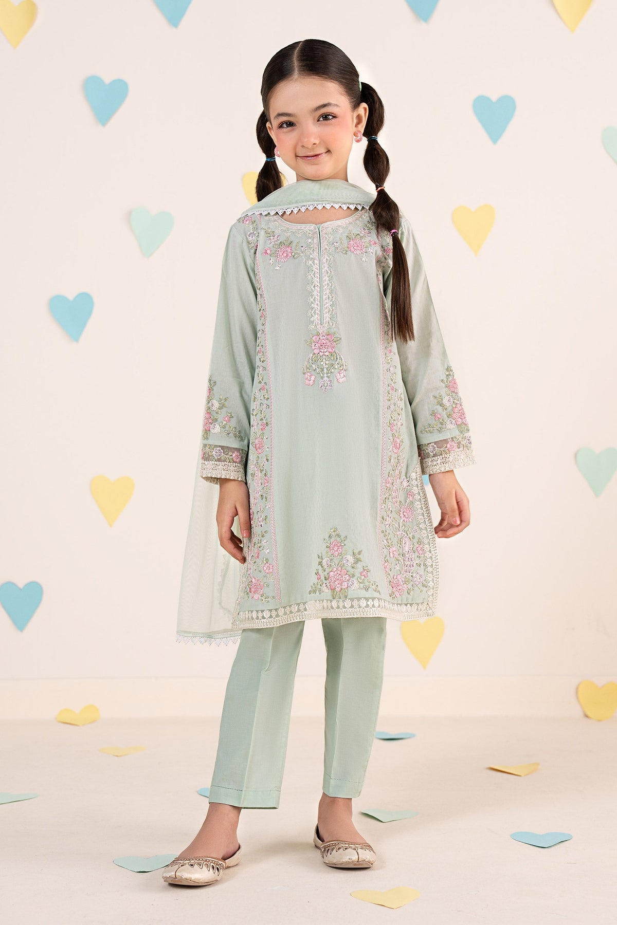 3 Piece Embroidered Dobby Lawn Suit