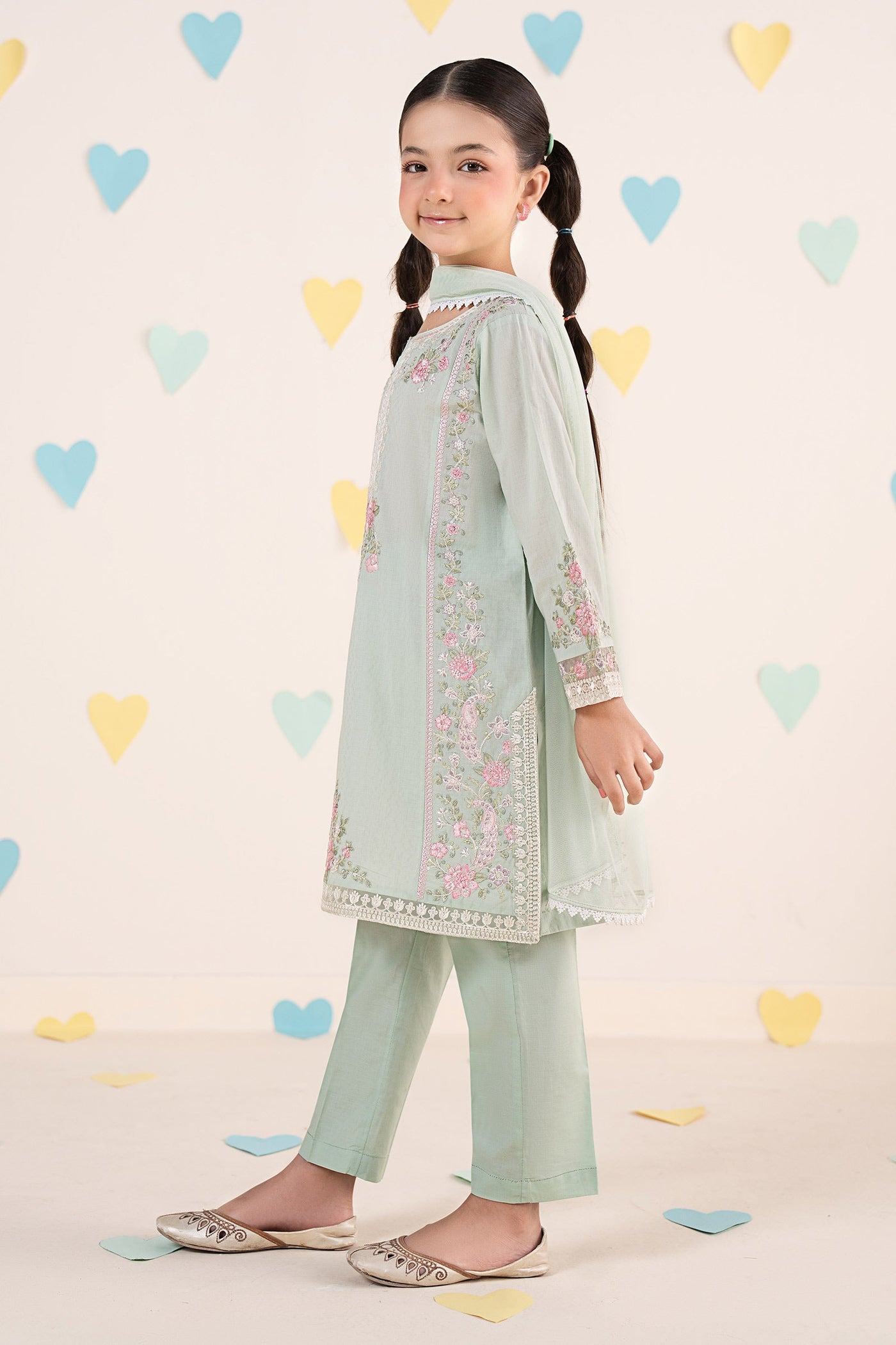 3 Piece Embroidered Dobby Lawn Suit