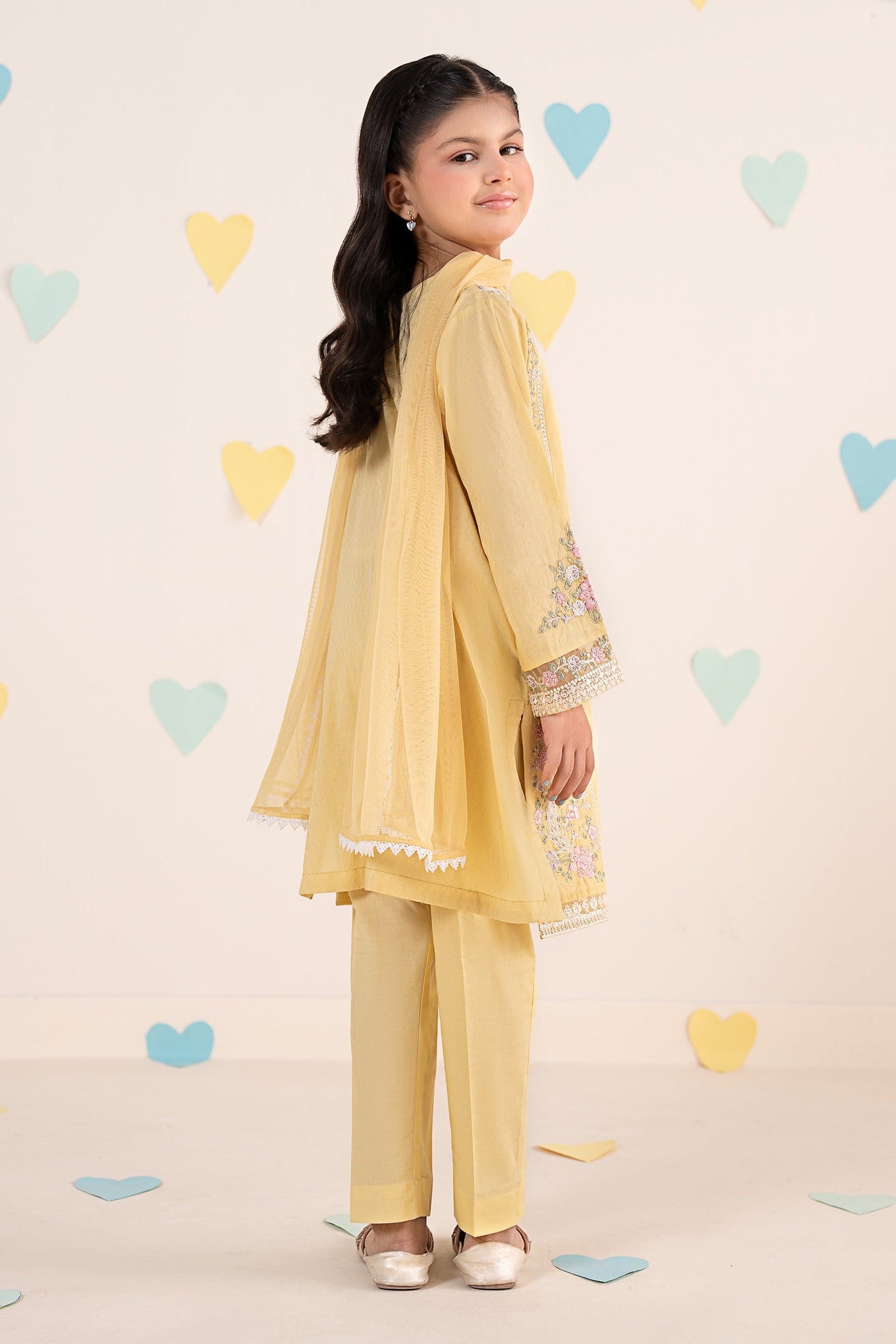 3 Piece Embroidered Dobby Lawn Suit