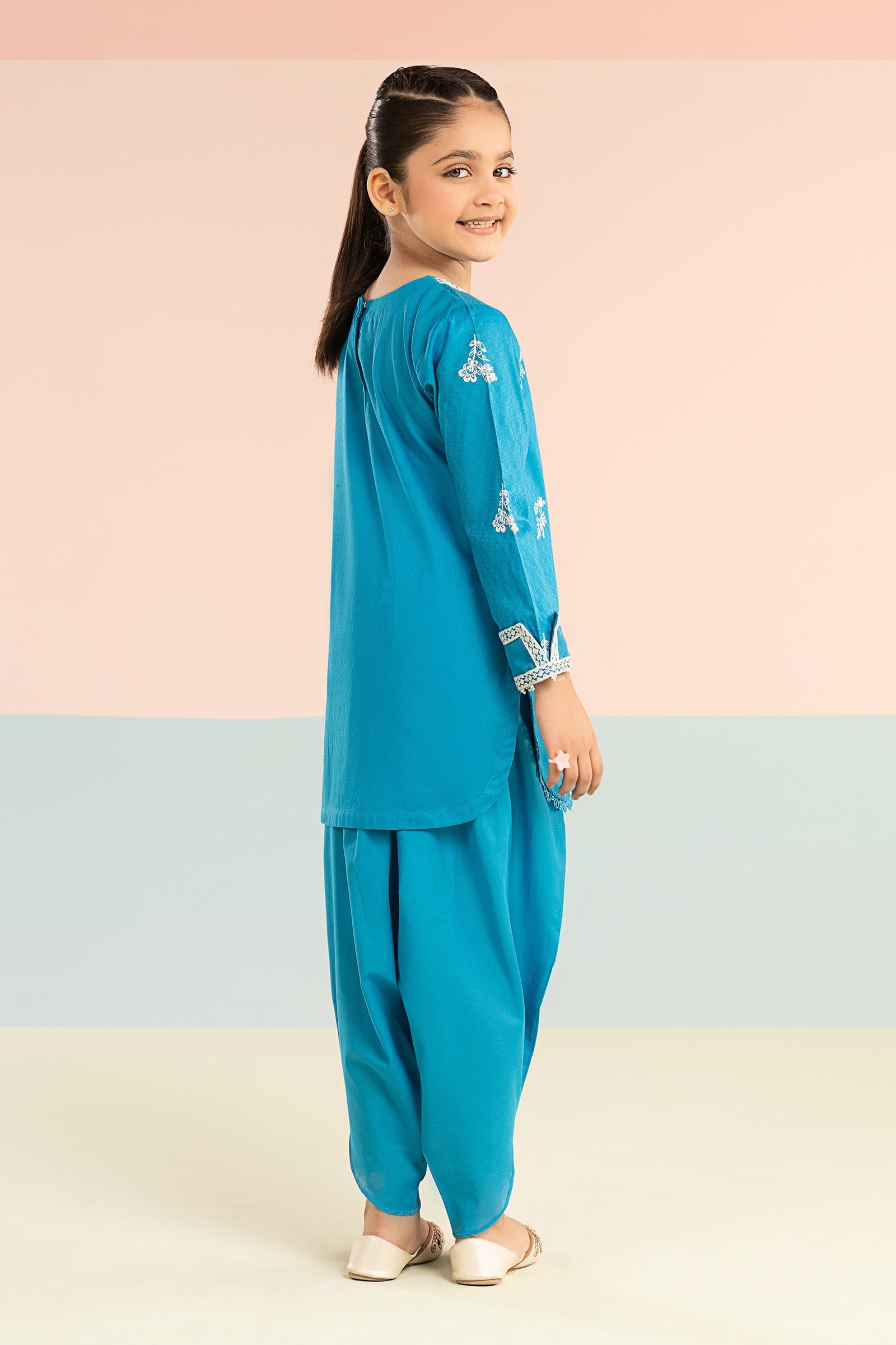 3 Piece Embroidered Dobby Suit