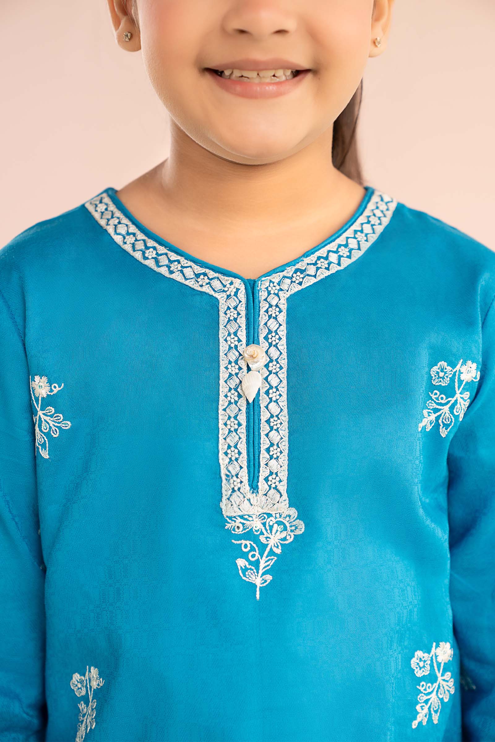 3 Piece Embroidered Dobby Suit