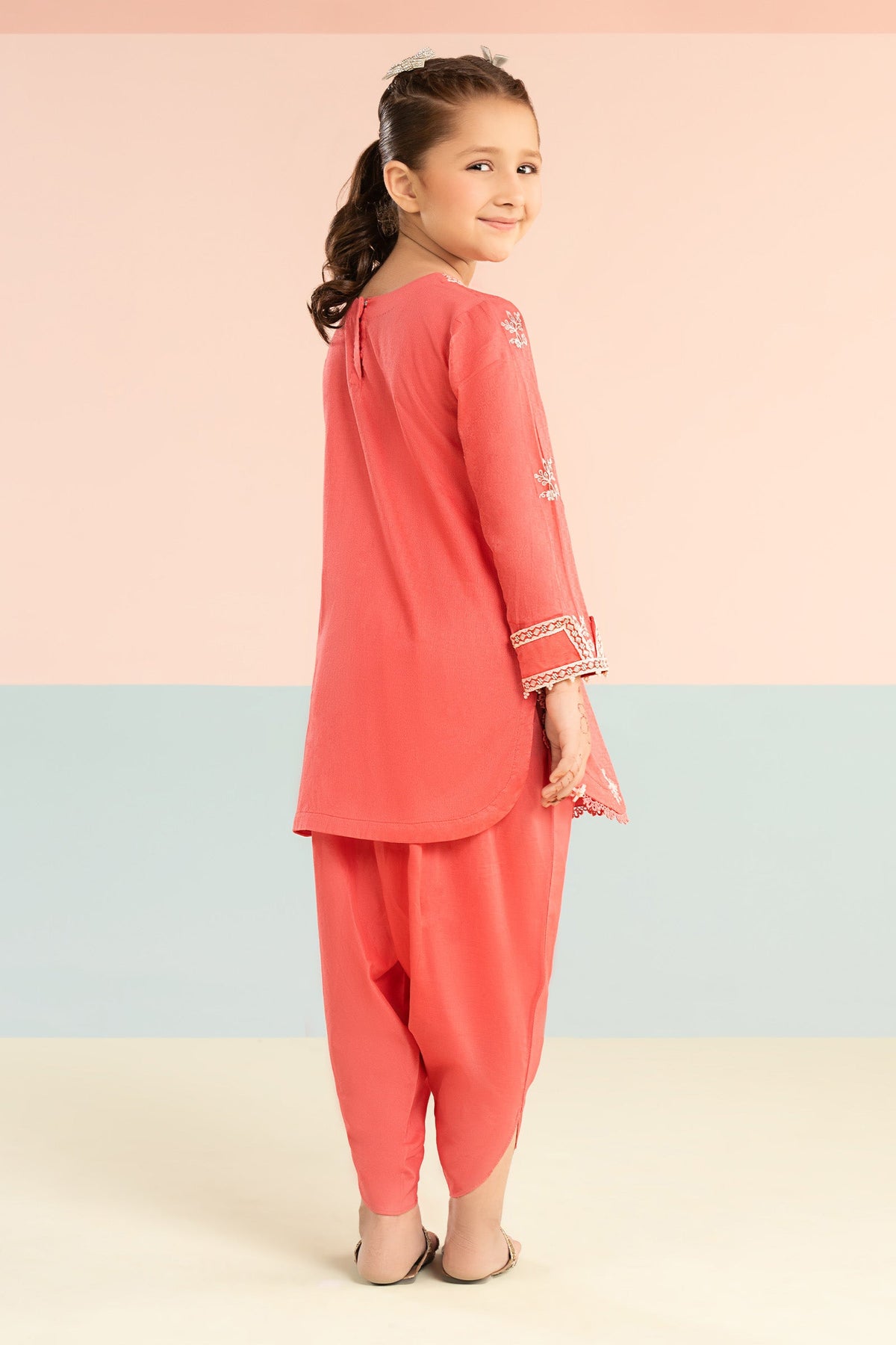 2 Piece Embroidered Dobby Lawn Suit
